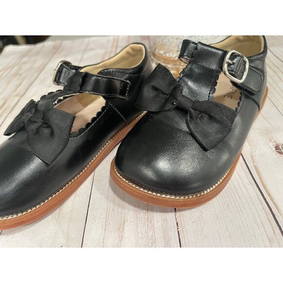 GINFIVE Girls Mary Jane Black Bow Dress Shoe sz 12 - Picture 4 of 10